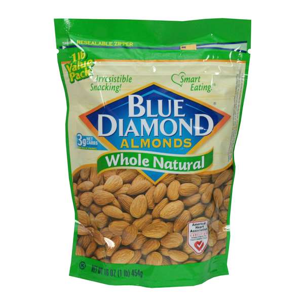 Blue Diamond Blue Diamond Almonds Whole Natural, PK6 05442